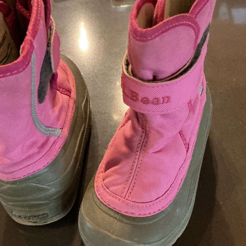 L.L. Bean Kids Pink and Brown Boots